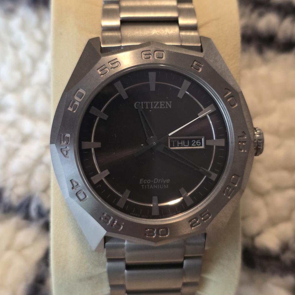 Citizen Men's Eco-Drive Titanium Watch - Black